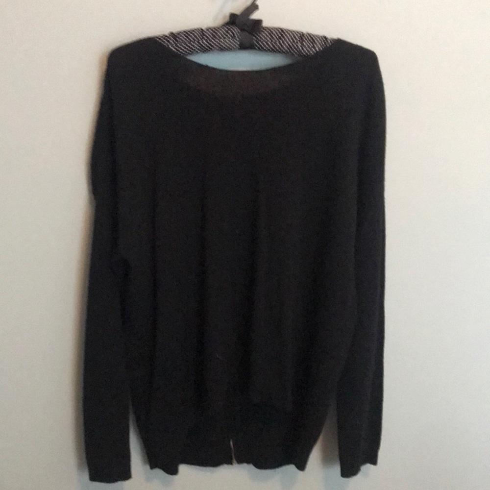 Halogen black high/low scoop neck sweater Size Large
